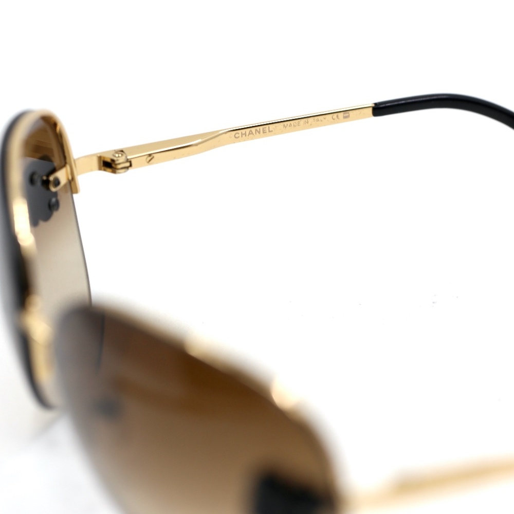 Chanel Dark Honey Brown Aviator Sunglasses - Picture 7 of 16